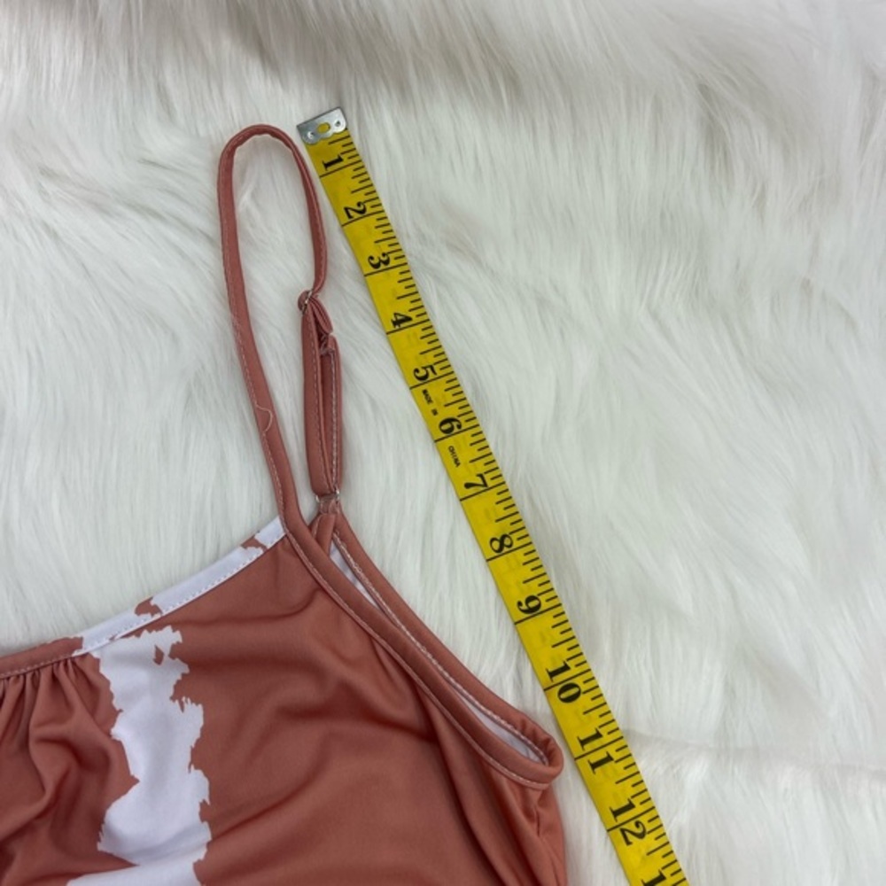 NWOT Pink & White Tie-Dye Pocket Sleeveless Wide-Leg Jumpsuit - Women - Picture 6 of 9